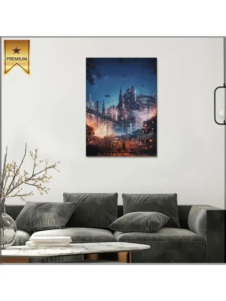 Classic Art Картина на холсте Метрополис киберпанк 20х30
