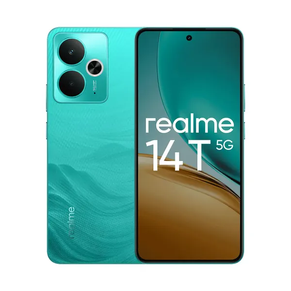 Смартфон Realme 14T 5G 8/128 ГБ, Dual nano SIM, зеленый, Surf Green, RU