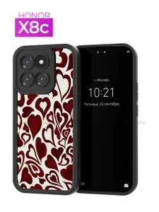 Чехол на Honor X8c / Хонор Х8с с принтом, Сердечки pop art