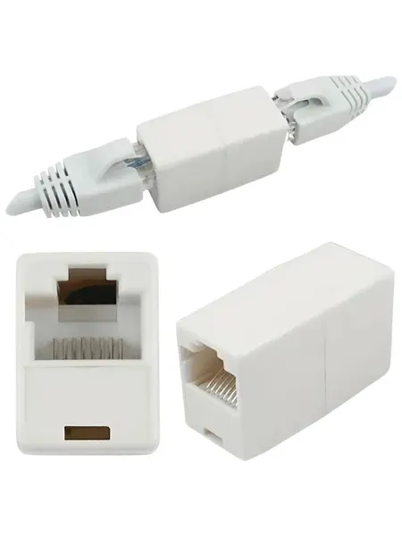 Соединитель кабеля витой пары мама-мама 8P8C, проходник RJ-45