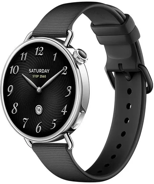 Смарт-часы Xiaomi Watch S4 41мм 1.32 AMOLED корп. серебристый рем. черный разм. брасл:120-190 мм (BHR0