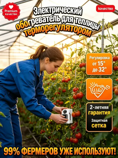 Универсальный обогреватель для теплицы, сарая, гаража