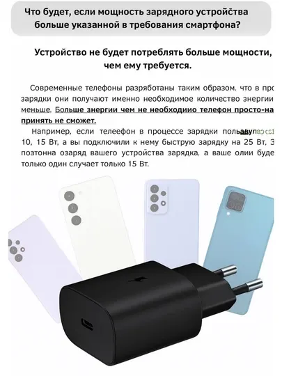 Samsung зарядное устройство 25 W с кабелем Type-C, очень быстрая зарядка - Аксессуары и запчасти
