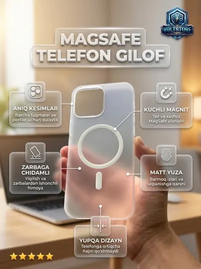 Чехол для iPhone с MagSafe, прозрачный и матовый силиконовый чехол - Аксессуары и запчасти