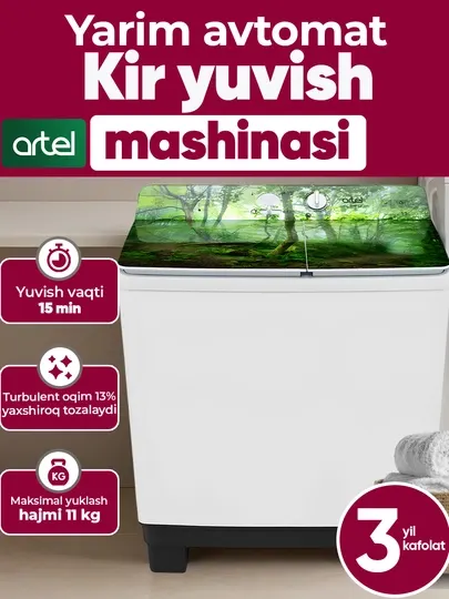 Полуавтоматическая стиральная машина Artel TG110FP, 11 кг