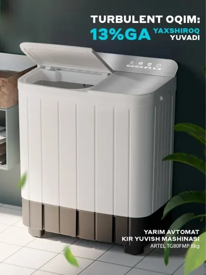Полуавтоматическая стиральная машина Artel TG80FMP, TG80FP 8 кг