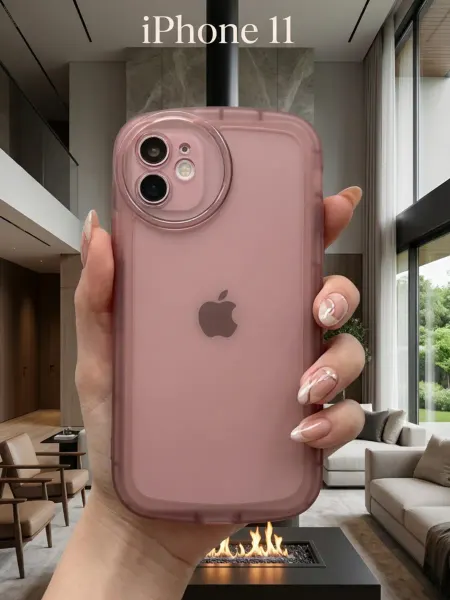 DropCase Чехол на iPhone 11 Объемный, розовый