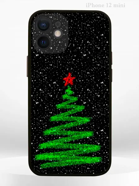 PRINTberries Чехол на iPHONE 12 mini с принтом новогодний Christmas tree