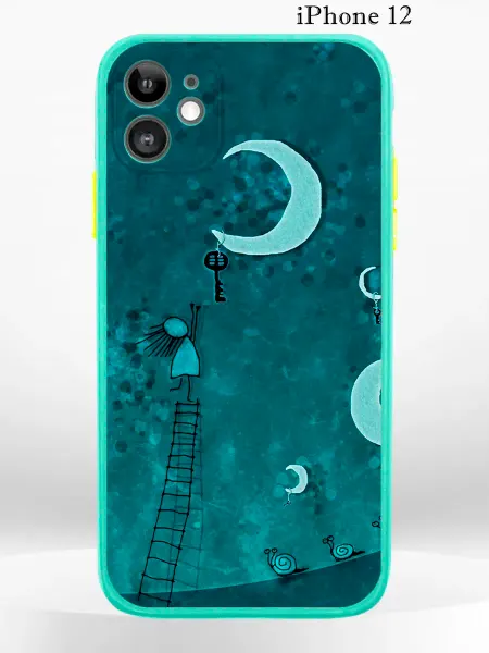 PRINTberries Чехол на iPHONE 12 с принтом луна
