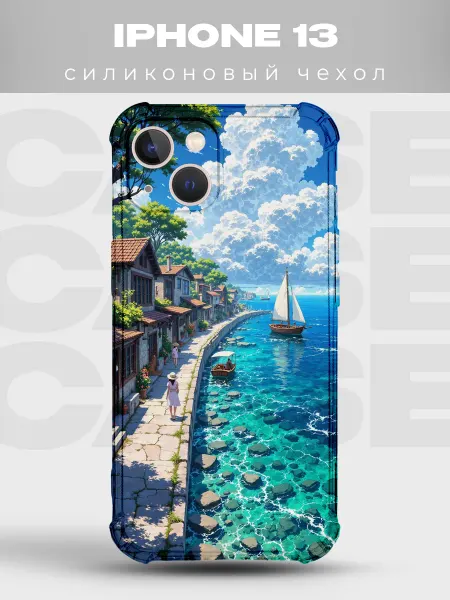 PRINTberries Чехол на iPhone 13 аниме арт океан
