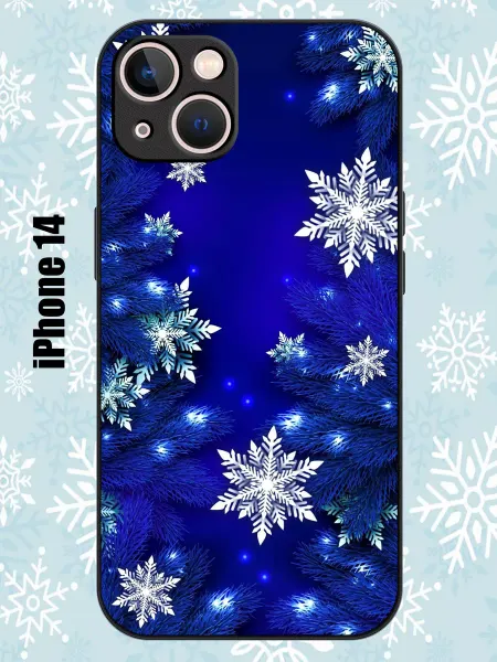 CasePhone67 Чехол на iPhone 14 с новогодним принтом