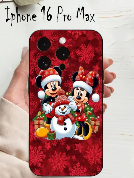 Чехломания Чехол на Iphone 16 pro max новогодний микки маус