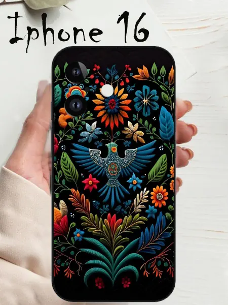 Чехломания Чехол на iphone 16 с принтом хохлома