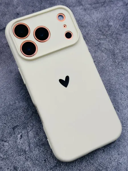 Lizard Чехол на iphone 17 Pro Max с принтом силиконовый сердечко