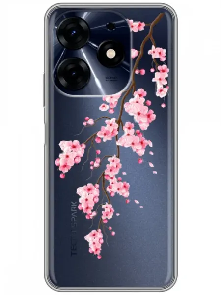 360skin Чехол на Tecno Spark 10 Pro Цветы для девушки