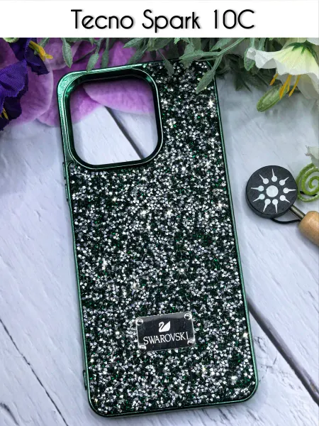 SALMAN COVERS Чехол на Tecno Spark 10C со стразами Swarovski