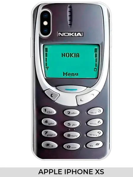 МобиФон Чехол на iPhone X XS с принтом Nokia 3310