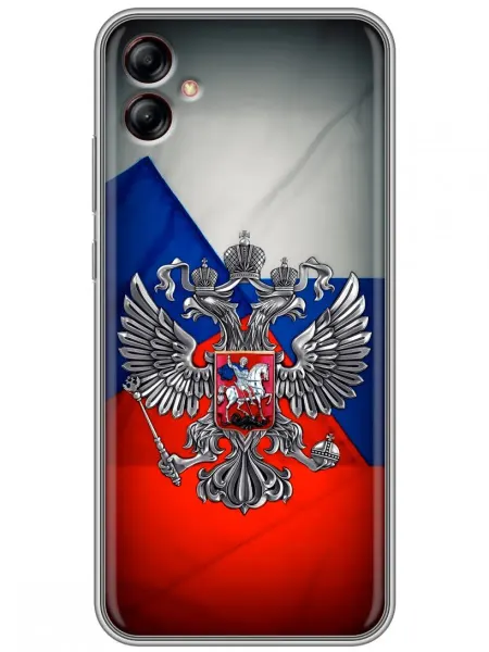 360skin Чехол на Samsung Galaxy A04e Флаг России (мужской)