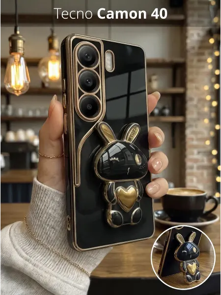 РИНОФОН Чехол подставка с попсокет на Tecno Camon 40