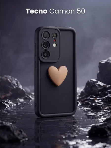URBAZZA Чехол на Tecno Camon 50 с объёмным сердцем