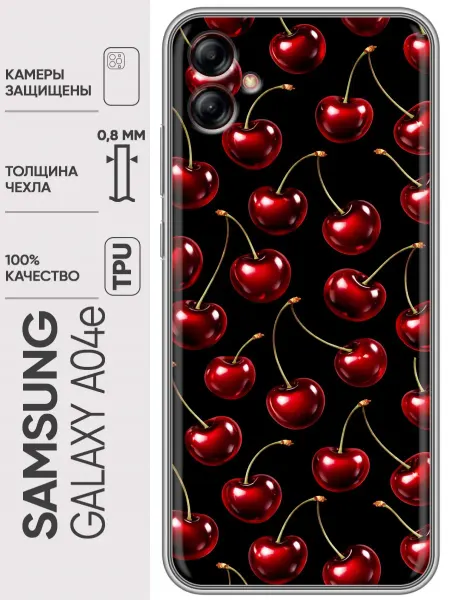 Trendmall Чехол на Samsung Galaxy A04e вишенки для девочек