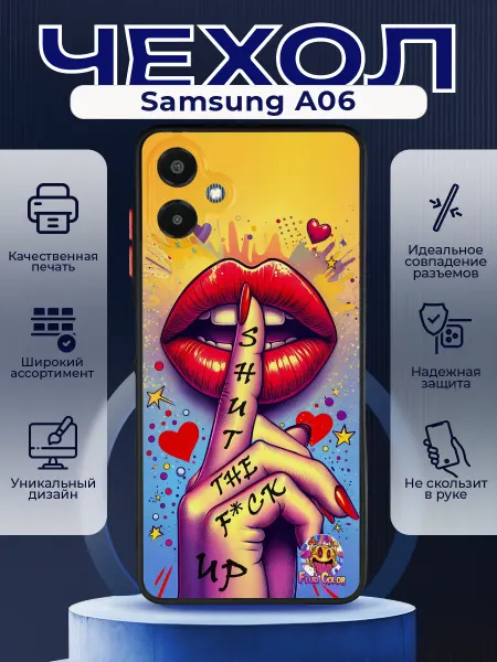 PRINTberries Матовый чехол на SAMSUNG A06 губы