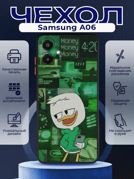 PRINTberries Матовый чехол на SAMSUNG A06 дональд дак