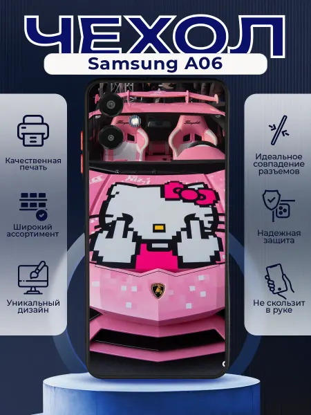 PRINTberries Матовый чехол на SAMSUNG A06 ламборгини