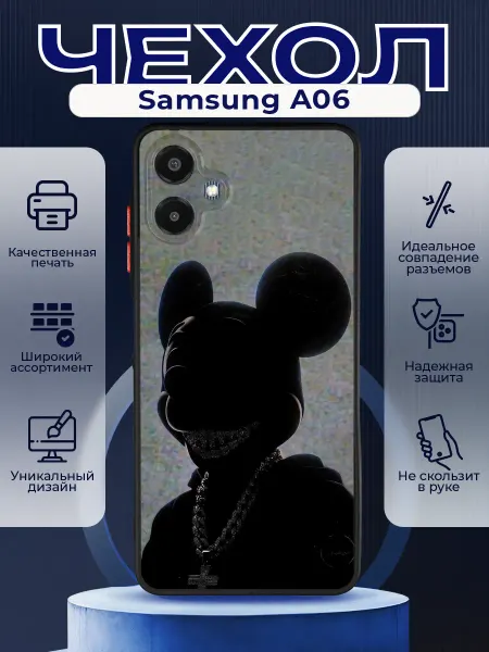 PRINTberries Матовый чехол на SAMSUNG A06 Мики Маус