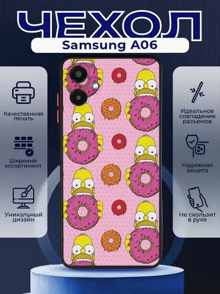 PRINTberries Матовый чехол на SAMSUNG A06 симпсоны