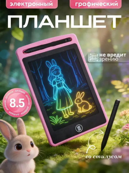 Планшет для рисования розовый