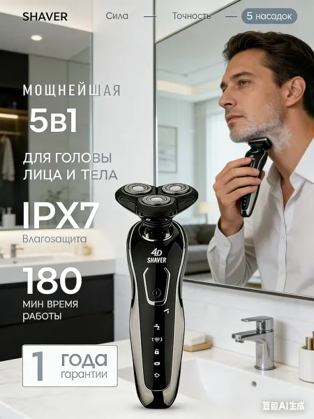 Xiaomi Электробритва мужская для лица триммер для бороды и усов