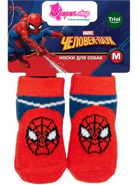 Triol Носки для собак Marvel Человек-паук, размер M, 3*7,5см