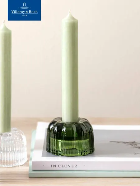 Подсвечник 6 см, Fleur vert, Villeroy & Boch, Стекло