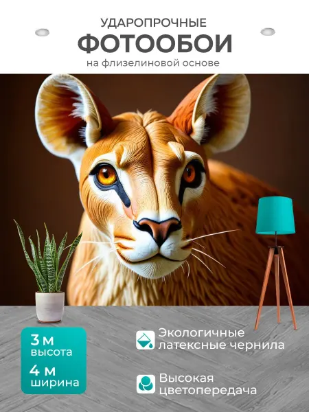 LotsPrints Фотообои "Животные в стиле барокко" 4x3м
