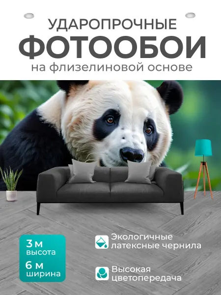 LotsPrints Фотообои "С пандой крутой" 6x3м