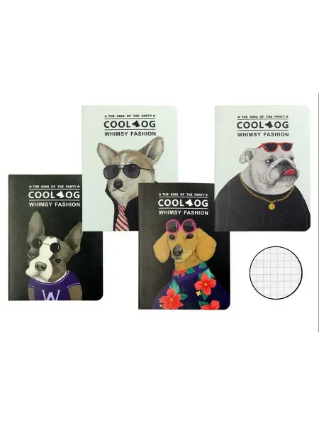 Тетрадь-сшивка А5 "Cool Dog" 44 листа 14 2x21