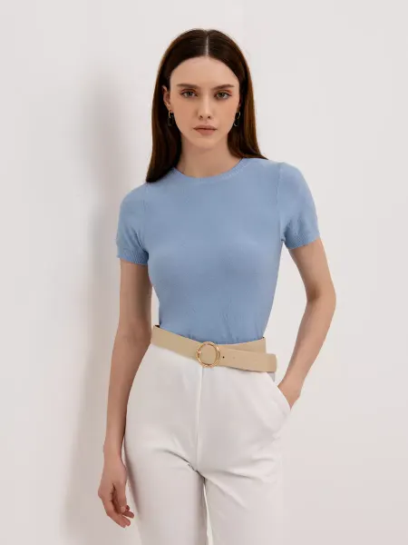 Ville Outlet Футболка - джемпер вязаная из вискозы