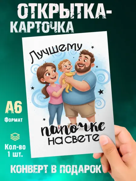 Малина-принт. Типография Открытка Любимому папе