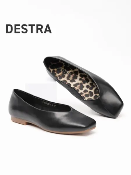 Destra Балетки кожаные черные