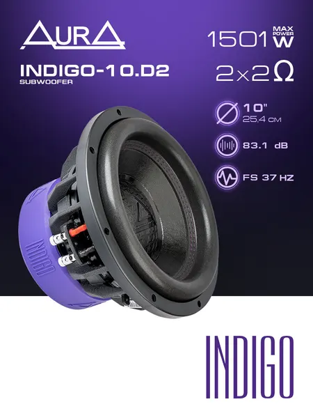 AurA Sound Equipment Автомобильный сабвуфер INDIGO-10.D2