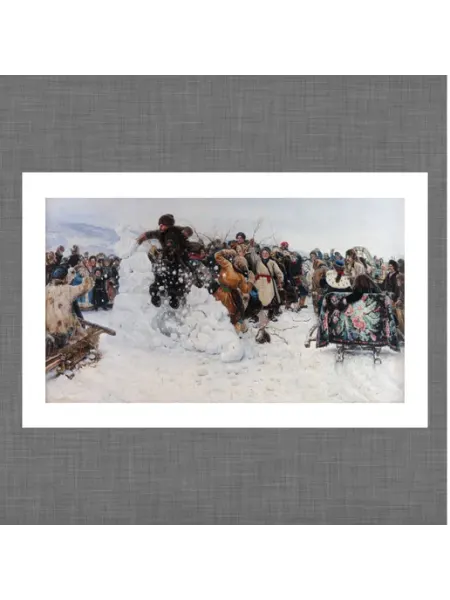Past_today "Взятие снежного городка", Суриков (натур.холст, 40х70 см)