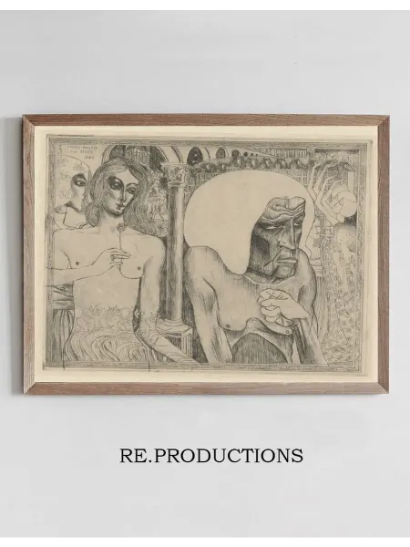 Re.productions Постер Oude vrouw omringd door jonge vrouwen - Jan Toorop