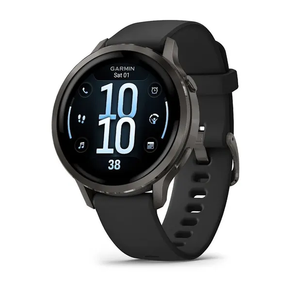 Смарт-часы Garmin Venu 4, AMOLED, 41мм стальные , черные, 010-03013-02, европейская версия, GPS, ГЛОНАСС и Galileo