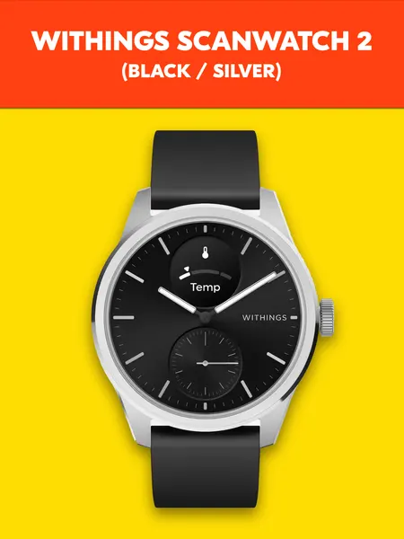 Умные часы Withings Scanwatch 2 42mm (Black/Silver | Черные)