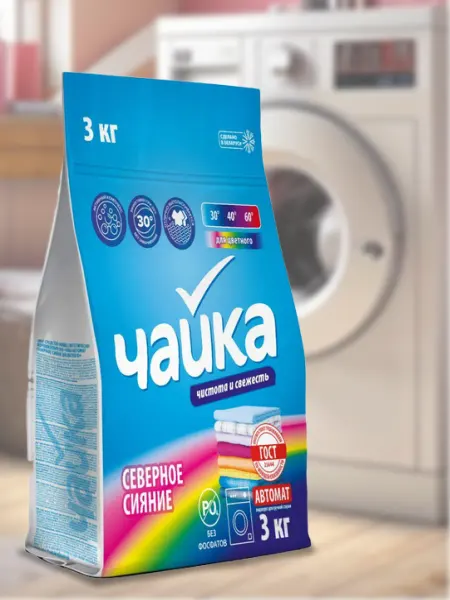 Аминка Стиральный порошок Чайка Северное сияние 3кг
