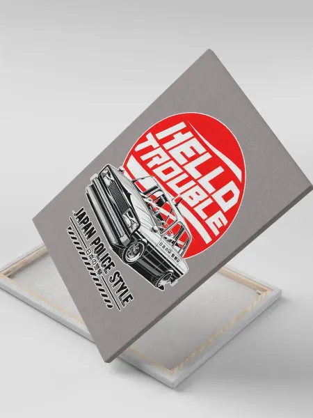 Каждому Своё Auto Картина на холсте Hello Trouble Ретро Японская полиция Авто