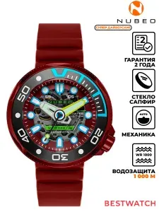 Лимитированные мужские наручные часы Nubeo VENTANA SKELETON AUTOMATIC NB-6113-03