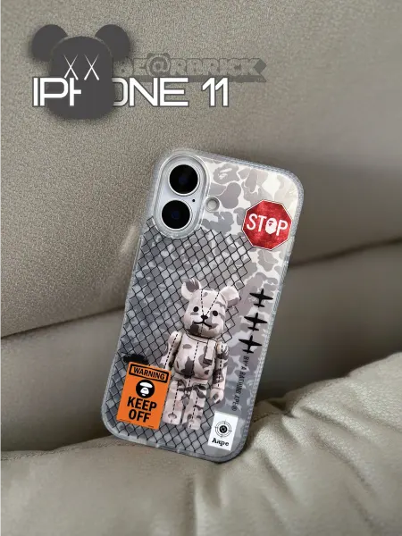 IPAK Чехол силиконовый для iPhone 11 с принтом Bearbrick
