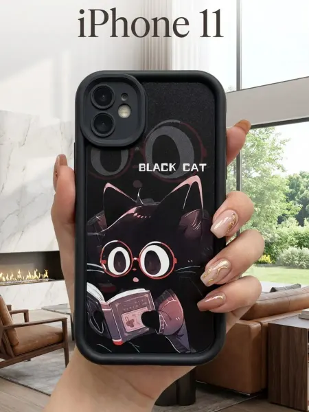 DropCase Чехол на iPhone 11. Объёмный. Котенок с книжкой